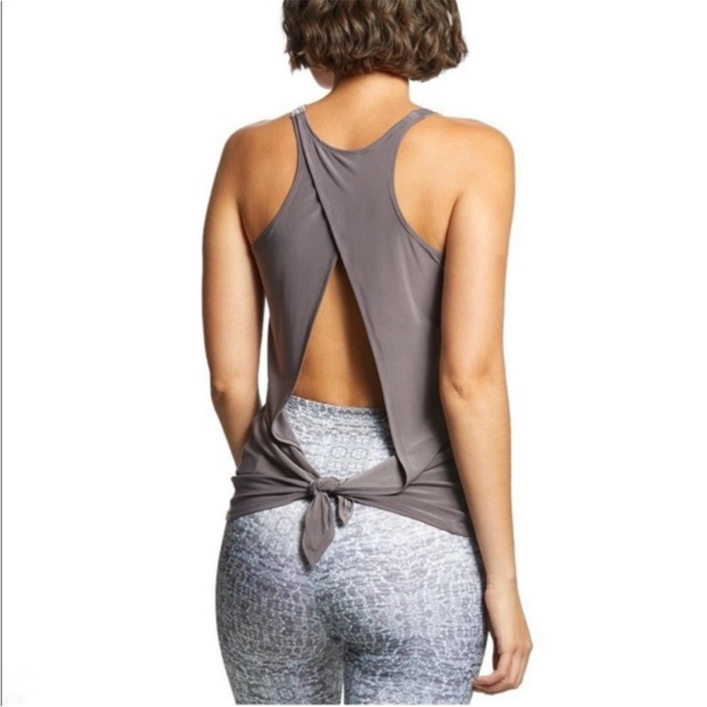 Onzie Hot Yoga Tie Back Tank in Aubergine- one size fits all